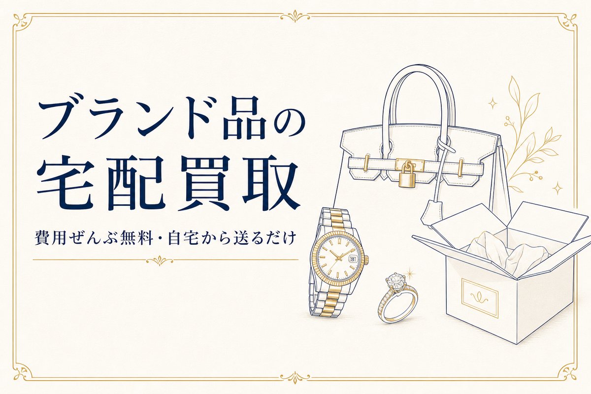 ブランド品の宅配買取。費用ぜんぶ無料・自宅から送るだけ